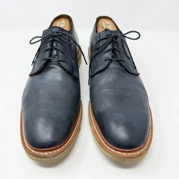 Allen Edmonds Charcoal Gray Leather Cove Drive Oxford Sneaker Men's 13 Lace Up